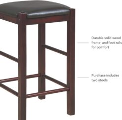 Linon Brown 3-Piece Table Faux Marble Tavern Set
