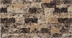 Linon Brown 3-Piece Table Faux Marble Tavern Set