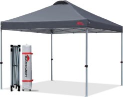 MASTERCANOPY Durable Ez Pop-up Canopy Tent with Roller Bag (10x10, Dark Gray)