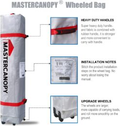 MASTERCANOPY Durable Ez Pop-up Canopy Tent with Roller Bag (10x10, Dark Gray)