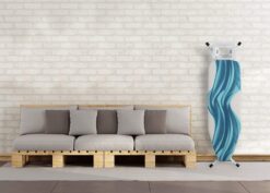 Mabel Home Adjustable Height, Deluxe, 4-Leg, Ironing Board, Extra Cover, Blue.White Patterned