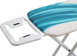 Mabel Home Adjustable Height, Deluxe, 4-Leg, Ironing Board, Extra Cover, Blue.White Patterned