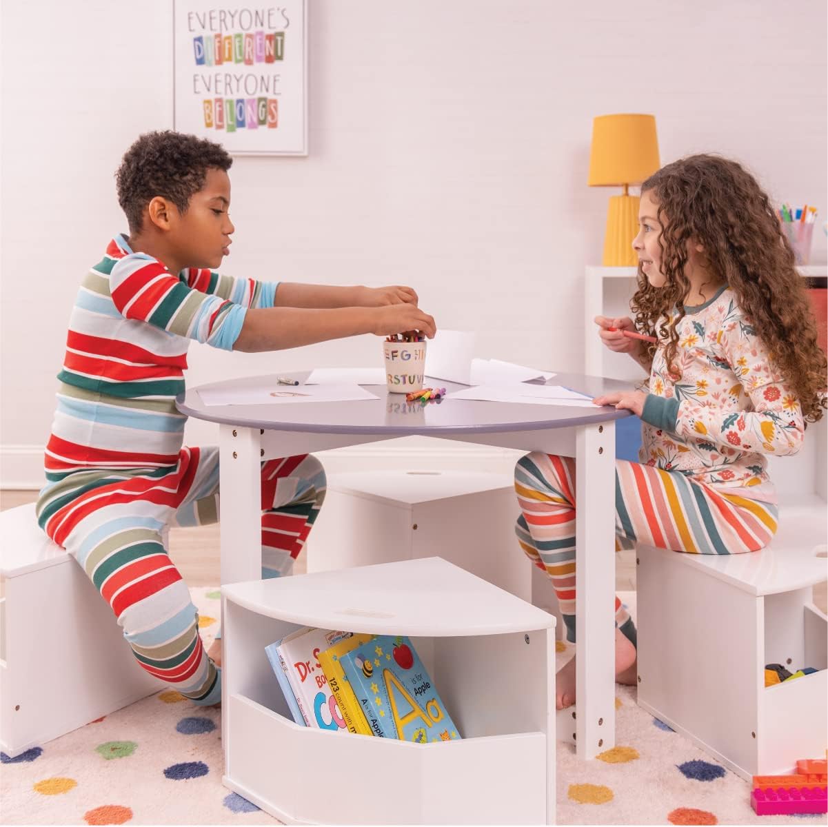 Childrens Table and Chairs, Kids Desk and Chair Set, Activity