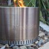 Muskoka 19.5" Stainless Steel Smokeless Wood Burning Fire Pit with Protective Cover