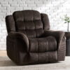 Noble House Sandra Standard Polyester Power Tufted Recliner, Brown