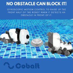 Nu Cobalt NC23 Smart Logic Robotic Pool Cleaner for Medium to Big Above Ground Pools as Well as Small inground Pools Floor Cleaner