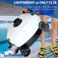 Nu Cobalt NC23 Smart Logic Robotic Pool Cleaner for Medium to Big Above Ground Pools as Well as Small inground Pools Floor Cleaner