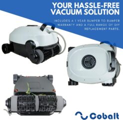 Nu Cobalt NC23 Smart Logic Robotic Pool Cleaner for Medium to Big Above Ground Pools as Well as Small inground Pools Floor Cleaner