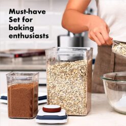 OXO Good Grips 8-Piece Baking Essentials POP Container Set, White