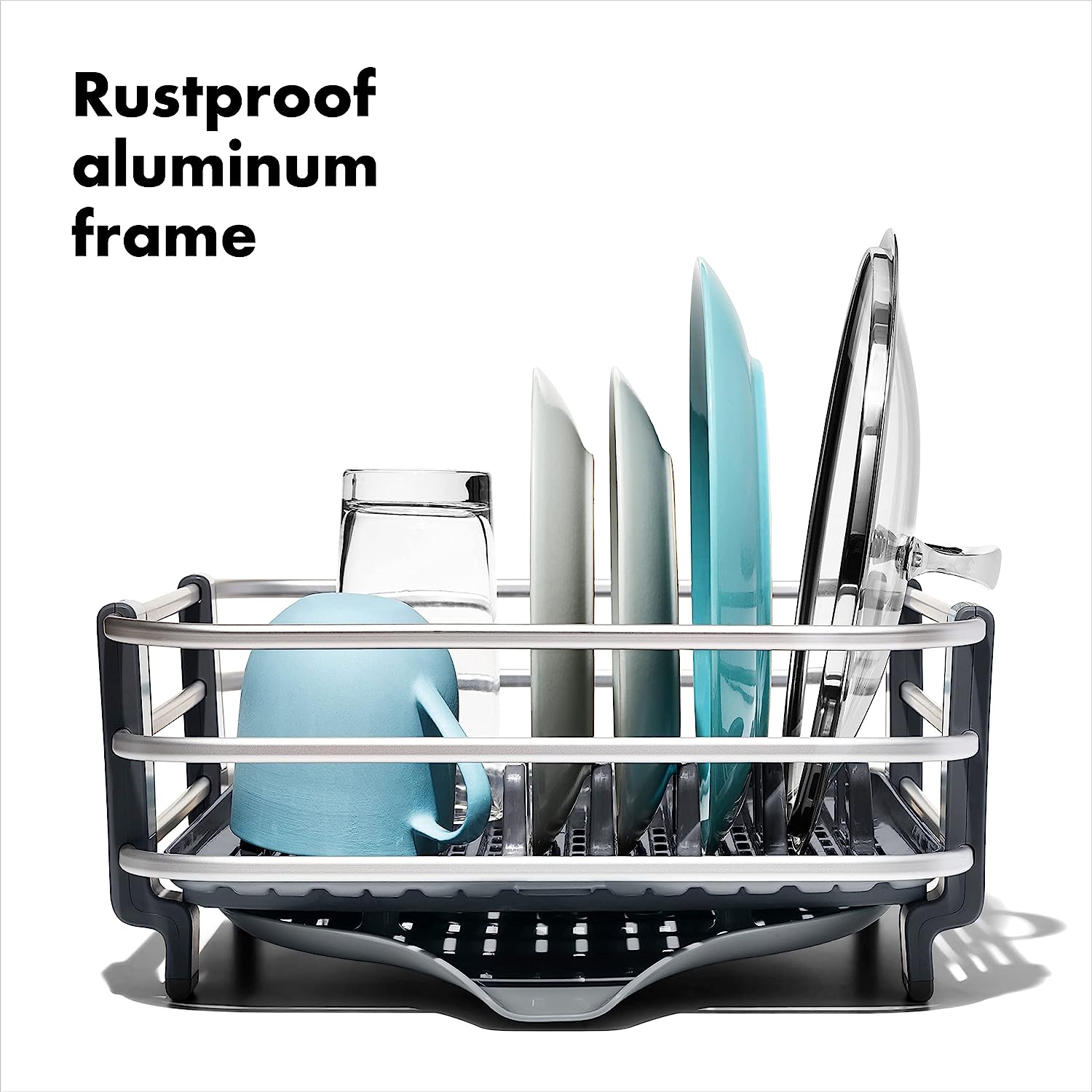 Aluminum Dish Drying Rack,Rustproof Dish Plates Rack and
