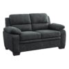 OakvillePark Milford Fabric Upholstered Living Room Loveseat, Dark Gray