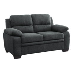 OakvillePark Milford Fabric Upholstered Living Room Loveseat, Dark Gray