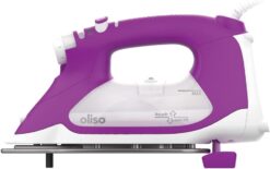 Oliso TG1600 Pro Plus 1800 Watt SmartIron with Auto Lift - for Clothes, Sewing, Quilting and Crafting Ironing Diamond Ceramic-Flow Soleplate Steam Iron, Purple