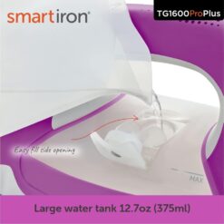 Oliso TG1600 Pro Plus 1800 Watt SmartIron with Auto Lift - for Clothes, Sewing, Quilting and Crafting Ironing Diamond Ceramic-Flow Soleplate Steam Iron, Purple