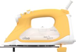 Oliso TG1600 Pro Plus 1800 Watt SmartIron with Auto Lift - for Clothes, Sewing, Quilting and Crafting Ironing Diamond Ceramic-Flow Soleplate Steam Iron, Yellow