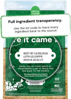 Open Farm Ancient Grains Dry Dog Food, Humanely Raised Meat Recipe with Wholesome Grains and No Artificial Flavors or Preservatives (Homestead Turkey Ancient Grain, 22 Pound (Pack of 1))