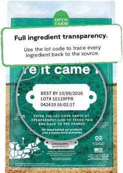 Open Farm Ancient Grains Dry Dog Food, Humanely Raised Meat Recipe with Wholesome Grains and No Artificial Flavors or Preservatives (Puppy Ancient Grain, 22 Pound (Pack of 1))