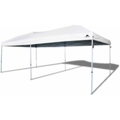 Ozark Trail 20' x 10' Straight Leg (200 Sq. ft Coverage), White, Outdoor Easy Pop-up Canopy, 63 lbs.