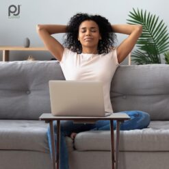 PJ Wood 5-Piece Folding TV Tray & Snack Table - Espresso