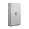 Prepac Elite 2-Door Freestanding Wardrobe Cabinet, 20" D x 32" W x 65" H, Light Gray