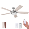 Prominence Home 52" Lorelai Pewter Smart Ceiling Fan with Light and Remote