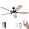 Prominence Home Lorelai 52" Bronze Modern Ceiling Fan with 5 Blades, Integrated LED Light Kit & Smart Remote