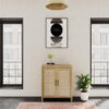 Queer Eye Wimberly 2 Door Accent Cabinet, Natural with Faux Rattan