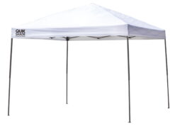 Quik Shade 167512DS EX100 10 x 10 ft. Straight Leg Canopy, White Cover - Gray Frame