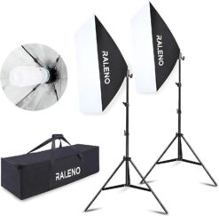 RALENO Softbox Photography Lighting Kit 20X28 Photography Continuous Lighting System Photo Studio Equipment