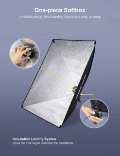 RALENO Softbox Photography Lighting Kit 20X28 Photography Continuous Lighting System Photo Studio Equipment