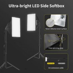 RALENO Softbox Photography Lighting Kit, 8.5ft x 10ft Background Support System