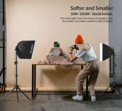 RALENO® Softbox Lighting Kit Photography Studio Equipments with 90 CRI LED Bulbs, Continuous Lighting System for Video Recording and Photography Shooting