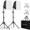 RALENO® Softbox Lighting Kit Photography Studio Equipments with 90 CRI LED Bulbs, Continuous Lighting System for Video Recording and Photography Shooting