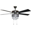 River of Goods 52" Grandeur Crystal Chandelier LED Ceiling Fan with Light