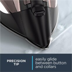 Rowenta Access Stainless Steel Soleplate Steam Iron with Retractable Cord 350 Microsteam Holes, Cotton, Wool, Poly, Silk, Linen, Nylon 1725 Watts Portable, Ironing, Garment Steamer DW2459