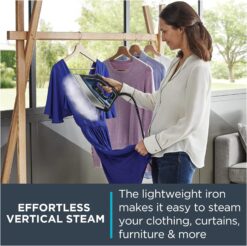 Rowenta Perfect Steam Pro Stainless Steel Soleplate Professional Steam Station for Clothes 1.1 Liter Removable Tank 1800 Watts Ironing, Fabric Steamer, Garment Steamer DG8624