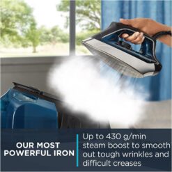 Rowenta Perfect Steam Pro Stainless Steel Soleplate Professional Steam Station for Clothes 1.1 Liter Removable Tank 1800 Watts Ironing, Fabric Steamer, Garment Steamer DG8624