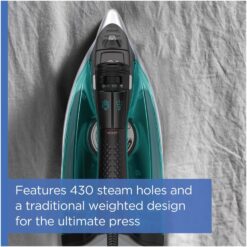 Rowenta Pro Master Stainless Steel Soleplate Steam Iron for Clothes 400 Microsteam Holes, Cotton, Wool, Poly, Silk, Linen, Nylon 1775 Watts Ironing, Garment Steamer, Powerful Steam DW8360
