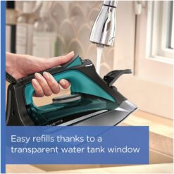 Rowenta Pro Master Stainless Steel Soleplate Steam Iron for Clothes 400 Microsteam Holes, Cotton, Wool, Poly, Silk, Linen, Nylon 1775 Watts Ironing, Garment Steamer, Powerful Steam DW8360