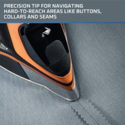 Rowenta Steam Force Pro Stainless Steel Soleplate Steam Iron for Clothes 400 Microsteam Holes, Cotton, Wool, Poly, Silk, Linen, Nylon, Professional Results 1850 Watts Ironing DW9540