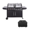Royal Gourmet ZH3002C 3-Burner 25,500-BTU Dual Fuel Cabinet Gas and Charcoal Grill Combo with Cover