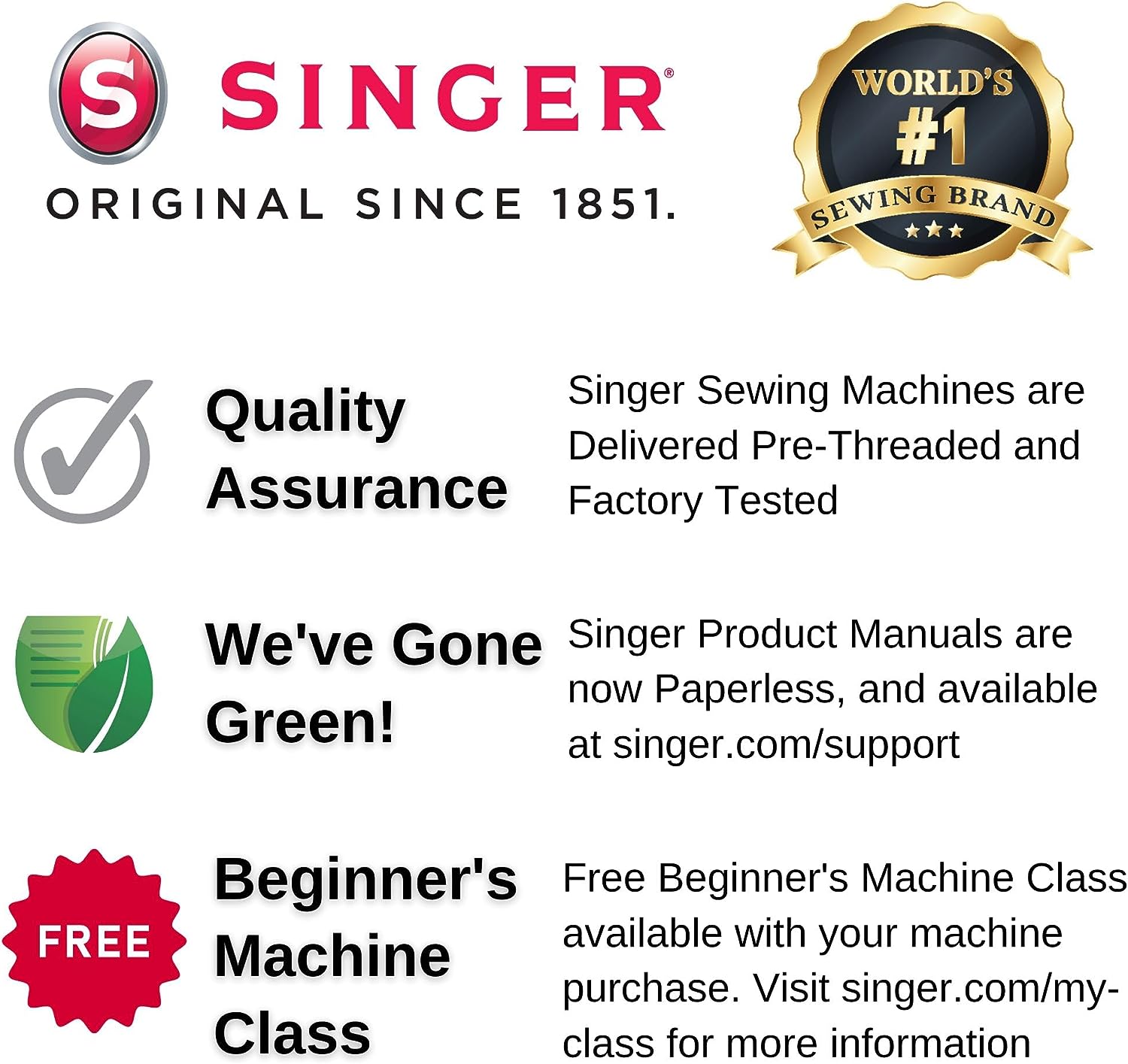 SINGER Heavy Duty Sewing Machine With Included Accessory Kit, 110 Stitch  Applications 4432, Perfect For Beginners, Gray