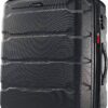 Samsonite Omni PC Hardside Expandable Luggage with Spinner Wheels, Checked-Large 28-Inch, Black
