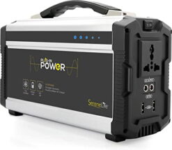 SereneLife SLSPGN30 Rechargeable Battery Portable Power Generator - 222-Watt Solar Panel Compatible