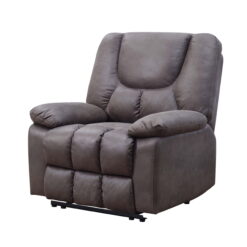 Serta Big & Comfortable Recliner, Supports up to 350 lbs, Gray Faux Leather