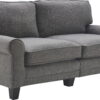 Serta Copenhagen Traditional Rolled Arm 78-inch Sofa, Gray Fabric