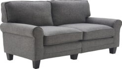 Serta Copenhagen Traditional Rolled Arm 78-inch Sofa, Gray Fabric