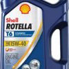 Shell Rotella T6 Full Synthetic 15W-40 Diesel Engine Oil (1-Gallon, Case of 3)