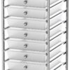 SimpleHouseware 8-Drawers Rolling Storage Cart, Chrome