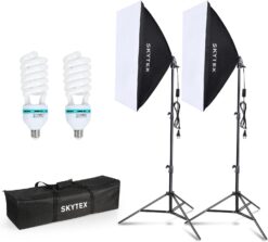 Skytex Softbox Lighting Kit, skytex Continuous Photography Lighting Kit with 2x20x28in Soft Box